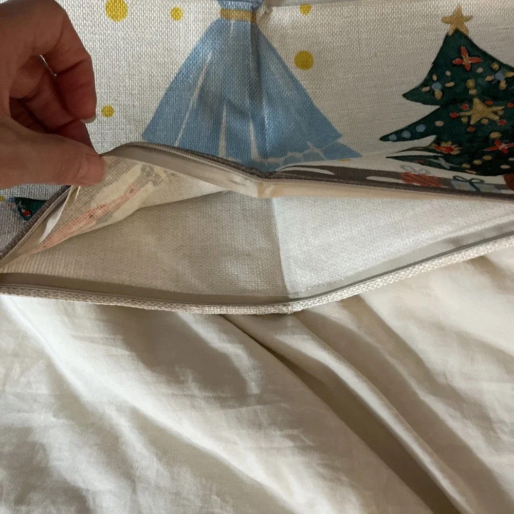 Christmas Pillow Sham Covers Set Of 4 Canvas Material